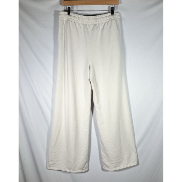 Quince SuperSoft Fleece Wide Leg Pants Womens Large Sweatpants Off White Luxury - Picture 4 of 7